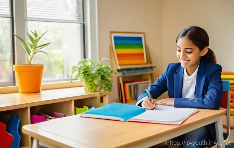 청소년상담사와 청소년 문제 행동 치료 - **Prompt: Empowering Counseling Moment**
    A bright, inviting counseling room bathed in soft, natu...