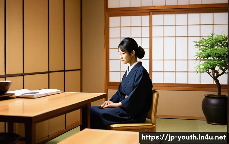 청소년상담사 윤리적 문제와 해결책 - A modern Japanese youth counseling office scene, featuring a young female counselor attentively list...