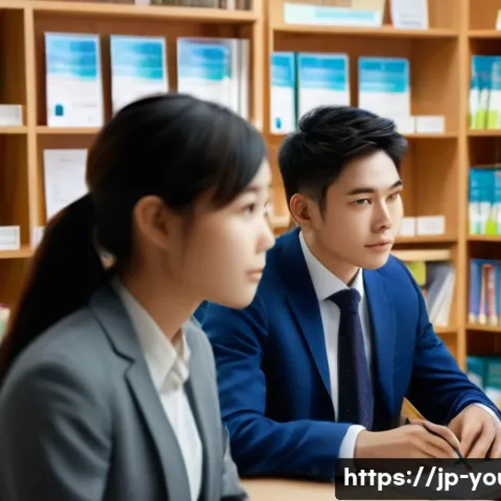 청소년상담사 자격증 취득 후 직업 선택 - A professional youth counselor in a modern community consultation center, attentively listening and ...