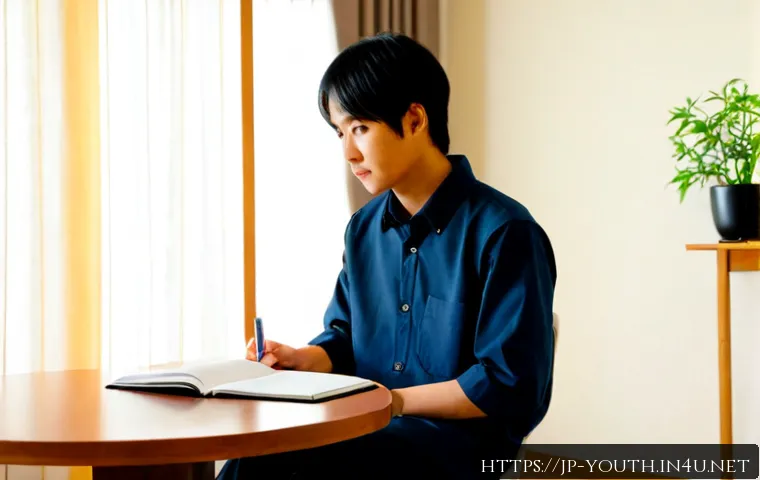 청소년상담사와 청소년 문제 상담의 차이 - Photorealistic Japanese youth counselor in a calm private consultation room, warmly listening to a t...